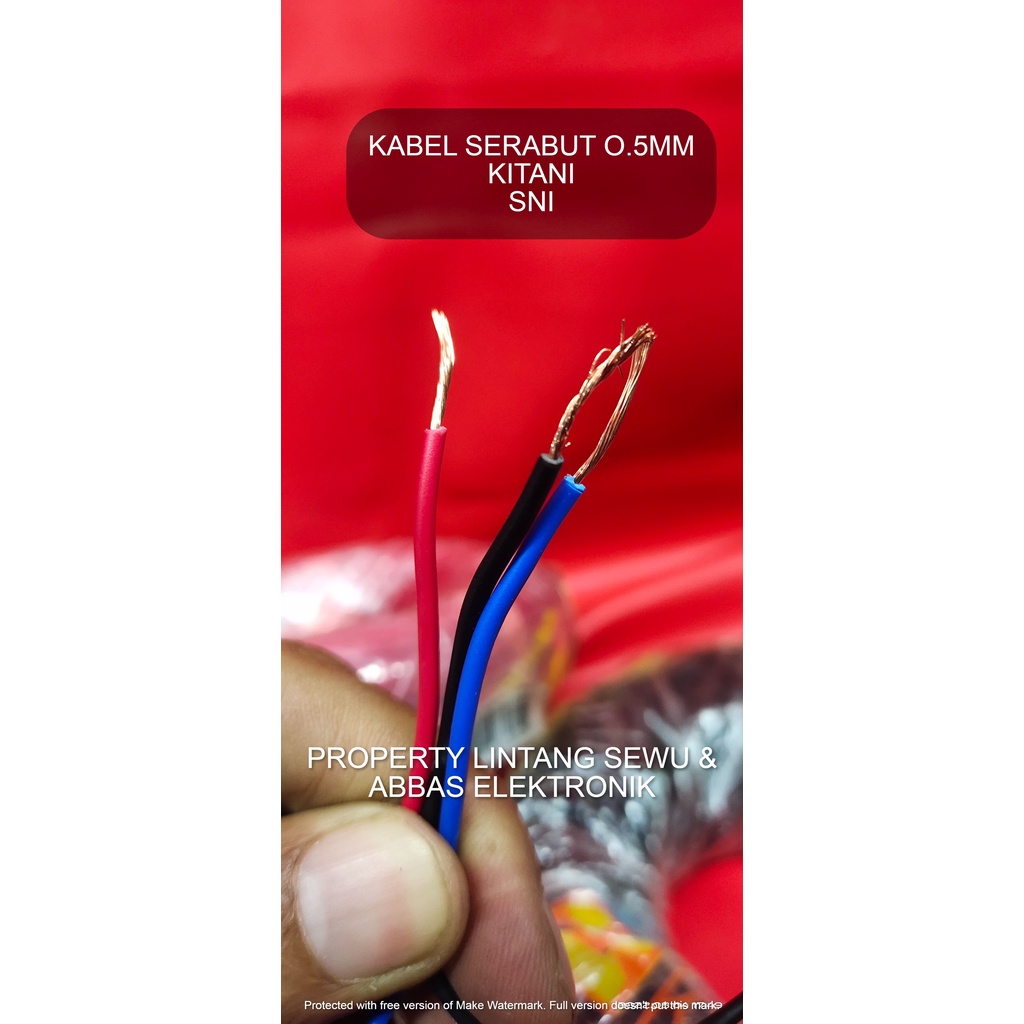 KABEL SERABUT NYAF 0.5MM KITANI KABEL RAMBUT KITANI 0.5MM