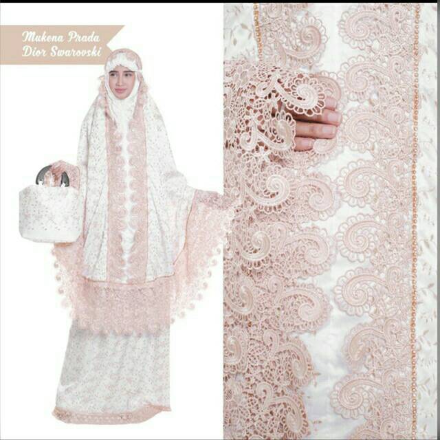 MUKENA KATUN PARIS PRADA SWAROVSKI RENDA KD