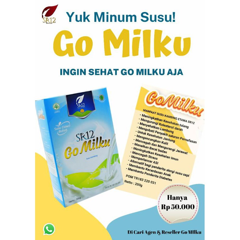 

Go Milku 200 gr Susu Kesehatan / Susu Kambing Etawa Premium