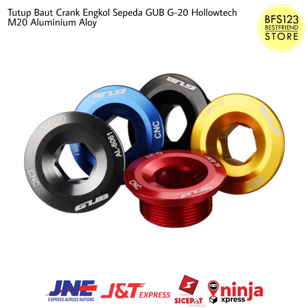 Tutup Baut Crank Engkol Sepeda GUB G-20 Hollowtech Aluminium Aloy