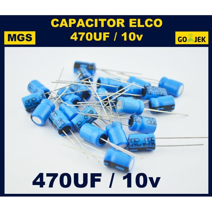 100Pcs Kapasitor Elko 470uf 10v Capacitor Elco 470uf 10v