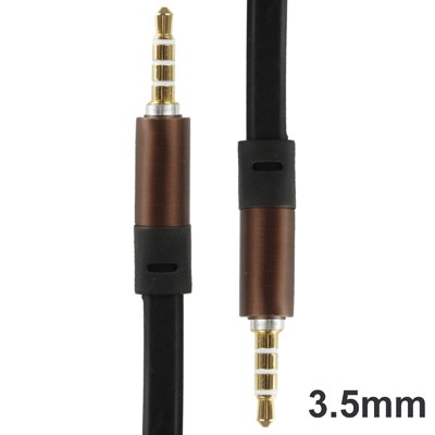 ROVTOP Kabel AUX 3.5mm HiFi Noodle Design 1m - S-IP4G COKLAT