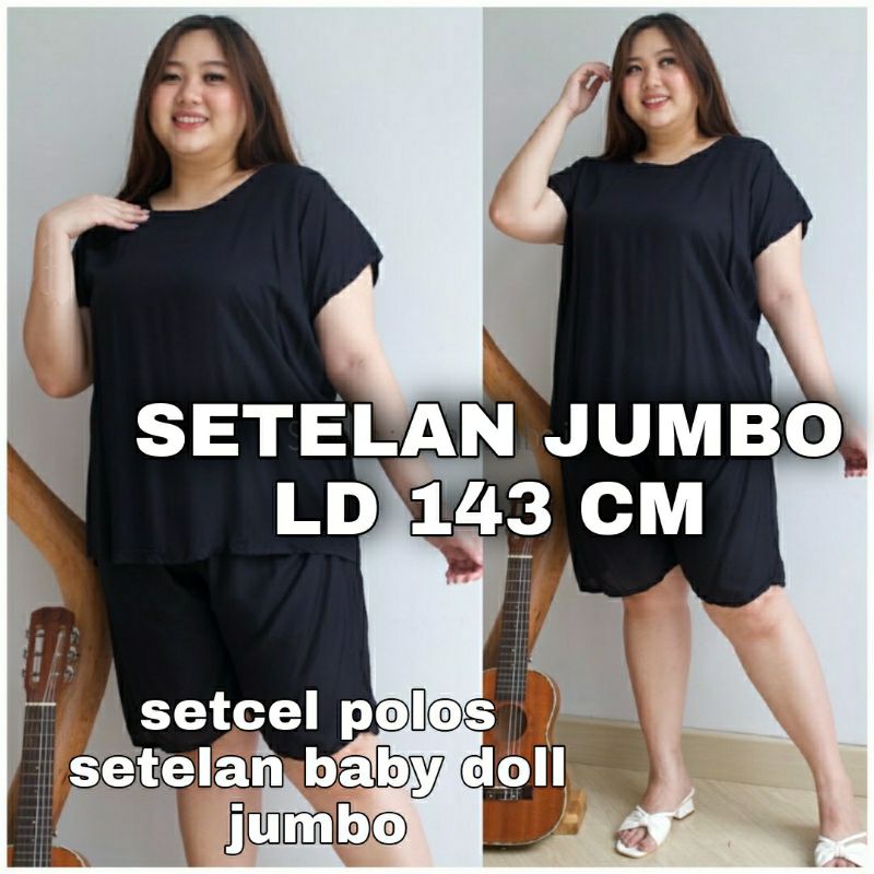 setelan baju celana wanita size jumbo setelan jumbo wanita setelan baju tidur jumbo one set rayon jumbo setelan baby doll jumbo bahan rayon premium halus lembut dan adem