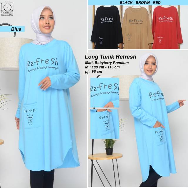 Long Tunik Refresh LD 108-115 Bebbyterry premium