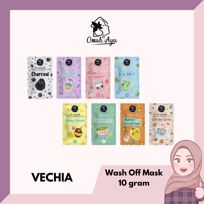 (FREE GIFT) Vechia Masker Wajah Wash Off Mask