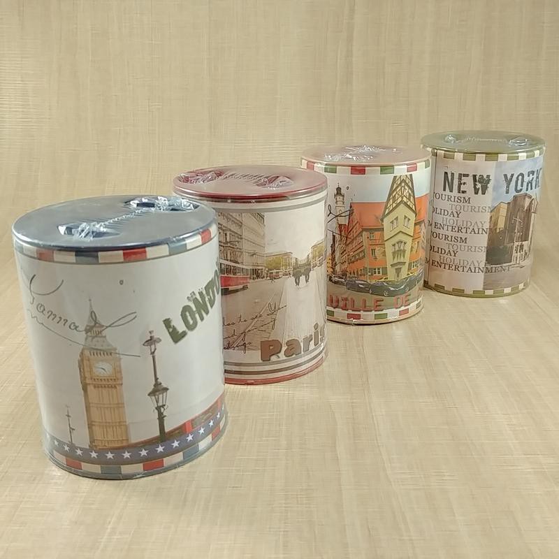 

tempat koin silinder bulat gbr foto vintage HC-09281