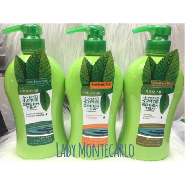 READY STOCK Follow Me Green Tea 750ml Singapore Shampoo Conditioner