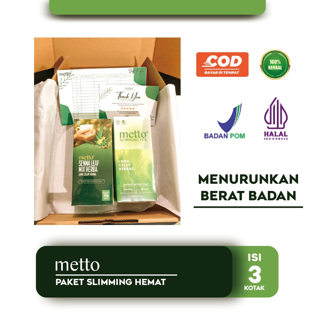 

Metto Paket Hemat | Slimming Tea & Detox Tea - BPOM 100% ORIGINAL