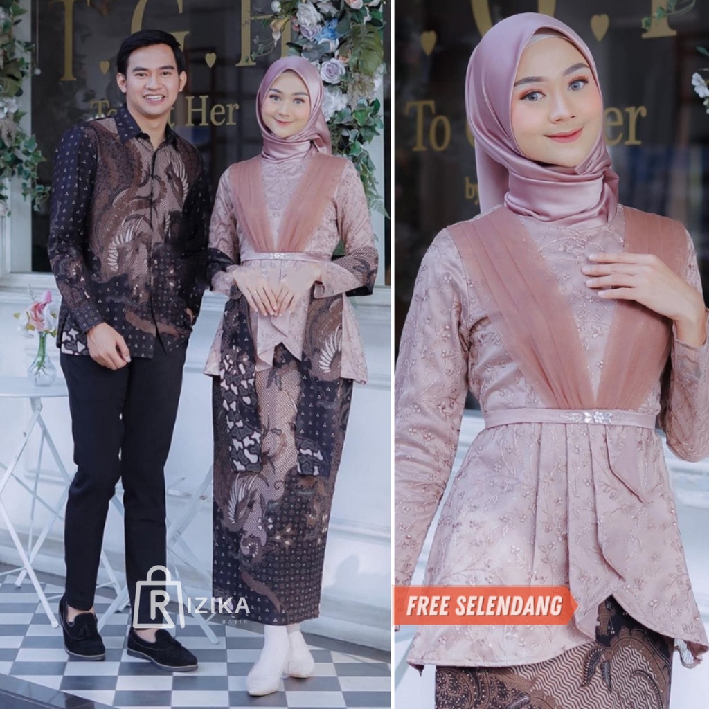 Kebaya Couple Modern Kebaya Wisuda Lamaran Tunangan Kondangan Baju Batik Brukat Terbaru Baju Couple Pasangan Terbaru 2022