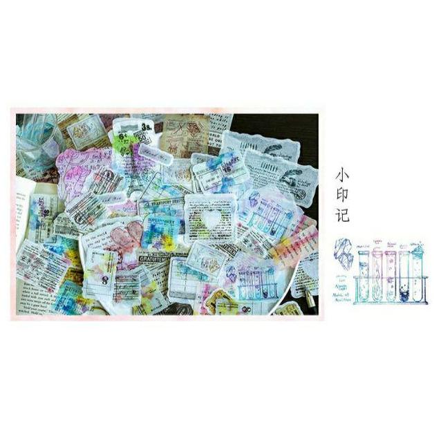 

[LBS] Sticker Set Retro Series untuk BUJO Scrapbook Diary Studygram CUCI GUDANG