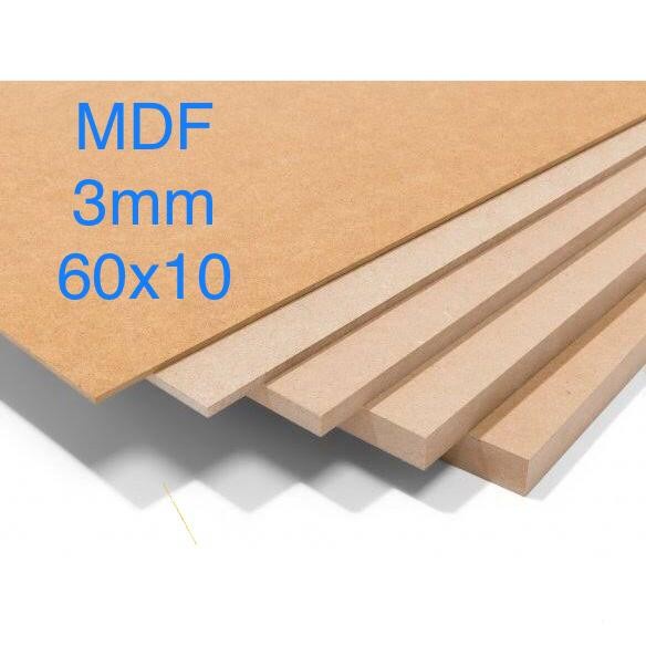 Papan MDF 3mm (60x10)cm, triplek MDF, papan kayu MDF, plywood MDF