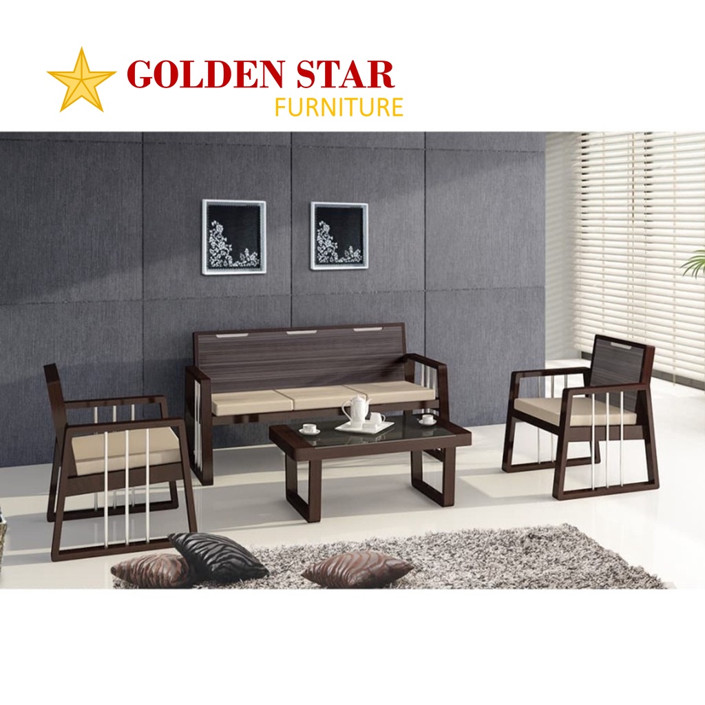 Kursi tamu / sofa kayu minimalis Siantano 311 (2) + meja tamu