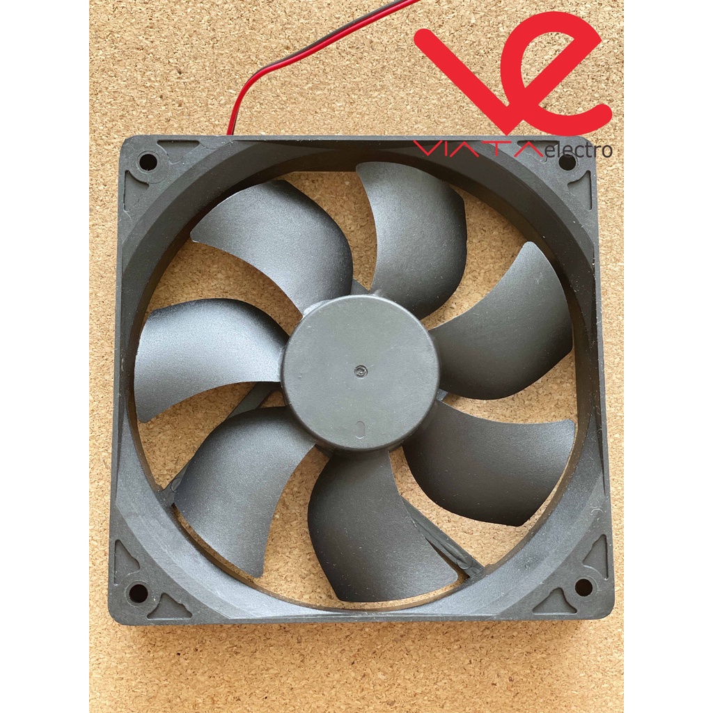 FAN DC 12V 12cm BRUSHLESS FAN KIPAS DC 12x12cm TEBAL COOLING EXHAUST 12cm KIPAS PENDINGIN 120mm 12 x 12cm 0.25A