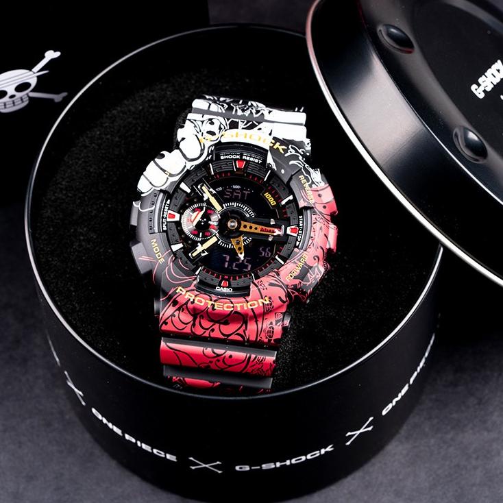 626AME Asli Jam Tangan Pria G-SHOCK X ONE PIECE ANIME ORIGINAL CASIO FULL SET PROMO  GA-110 LAMPU OT