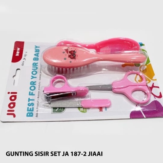 Baby Care Nail Kit Manicure Set Gunting Kuku Sisir Bayi 3in1 Grooming Set Gunting Kuku Bayi Jiaai