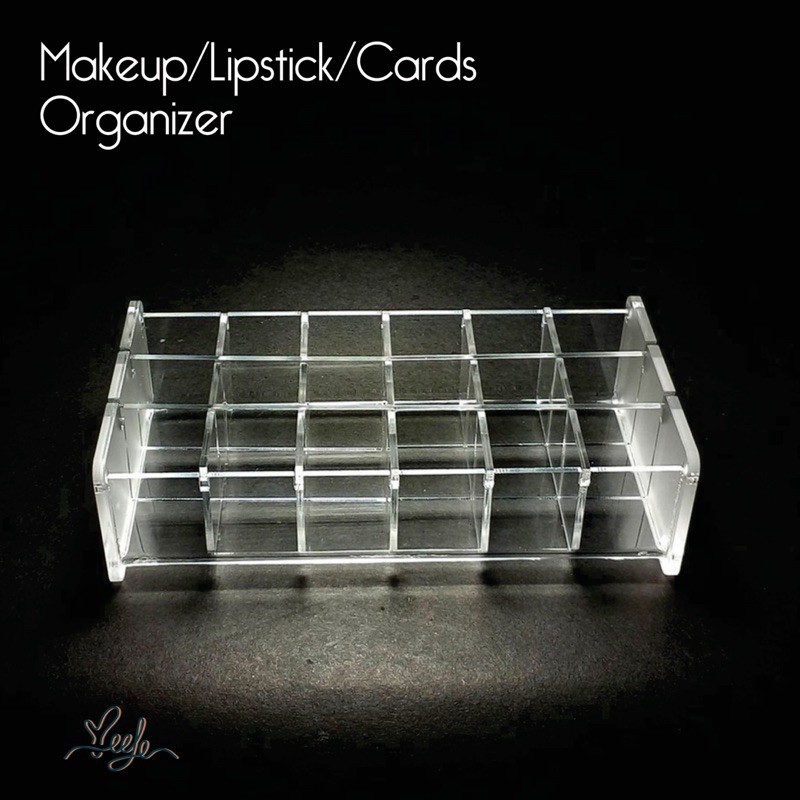 Acrylic organizer for lipstick, jelwery, online shop card | Rak akrilik