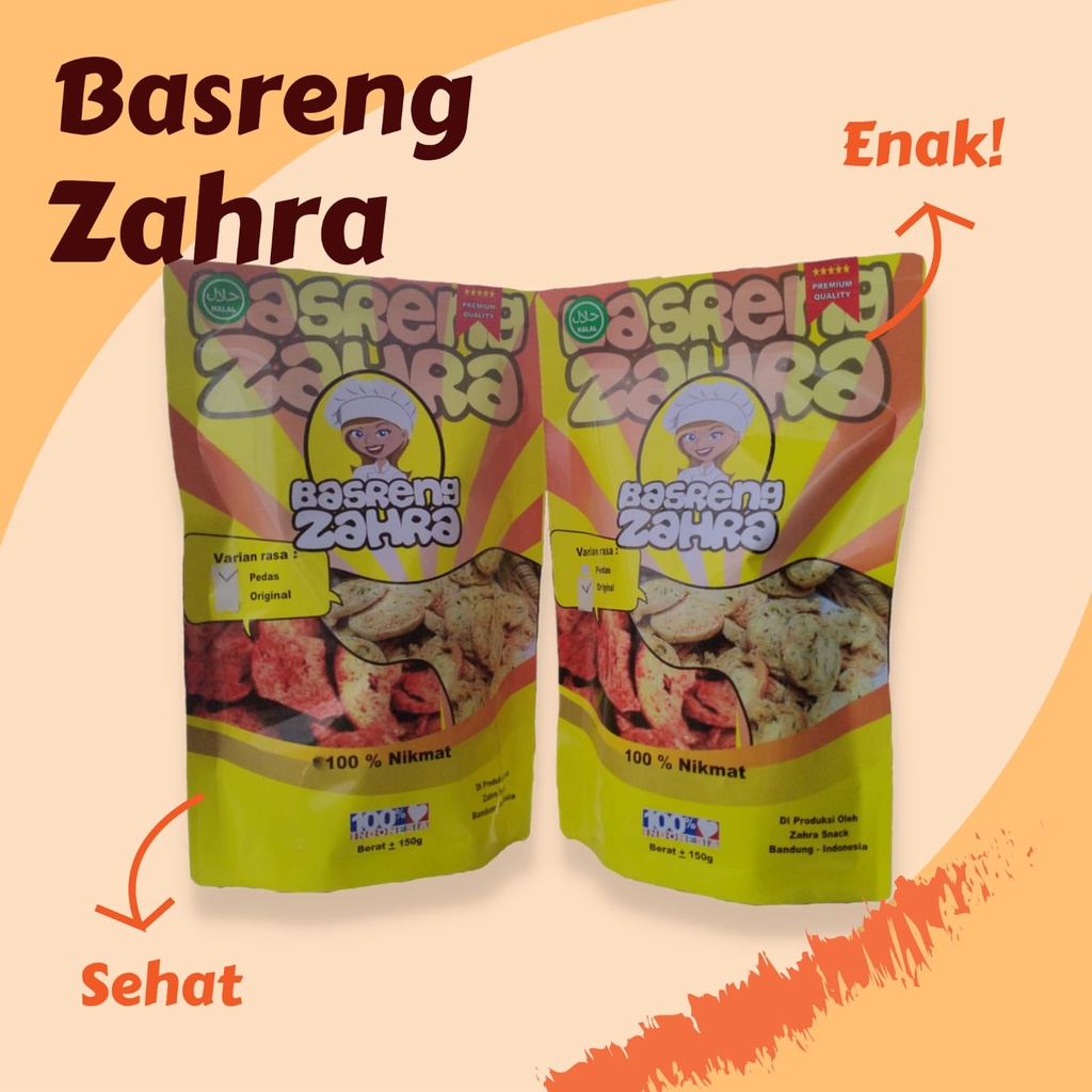 

Basreng premium zahra isi net 150 gram