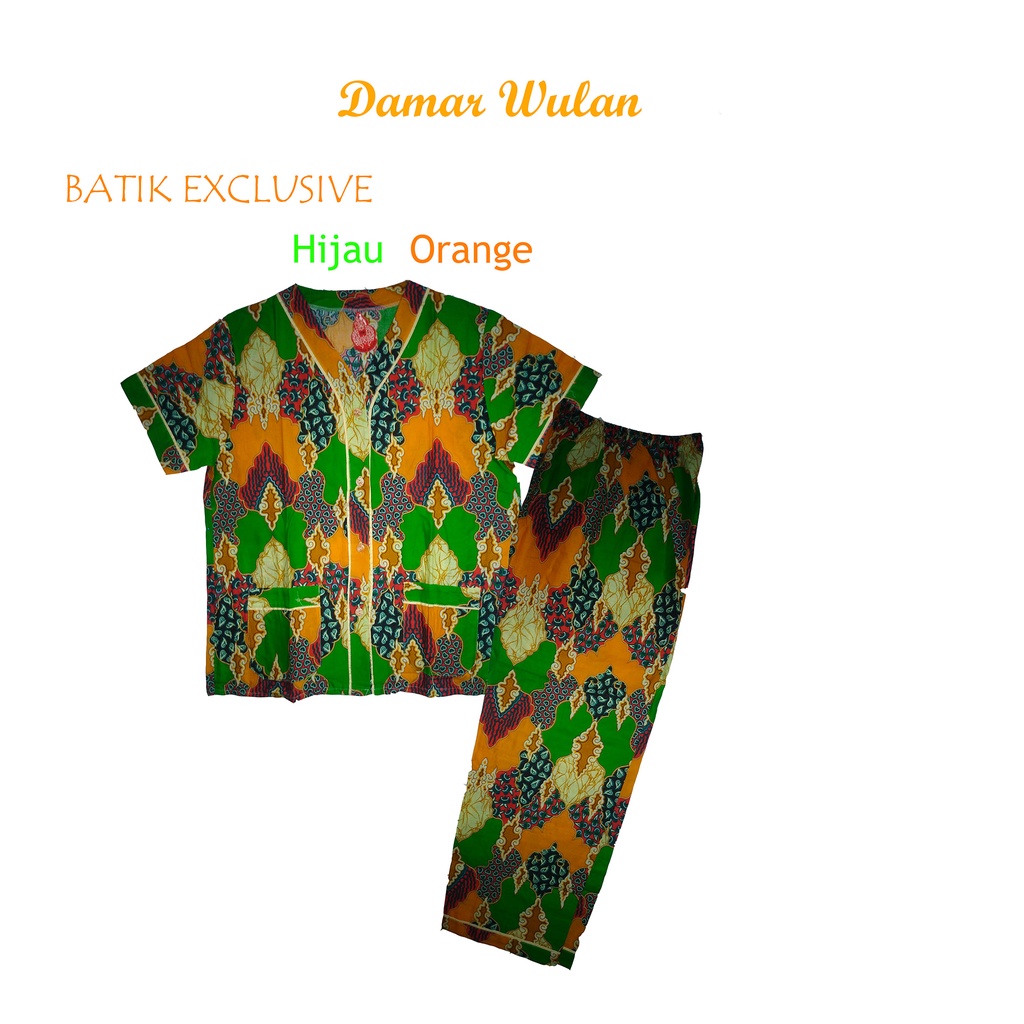 Baju Tidur Piyama Batik Wanita Nyaman Damar Wulan