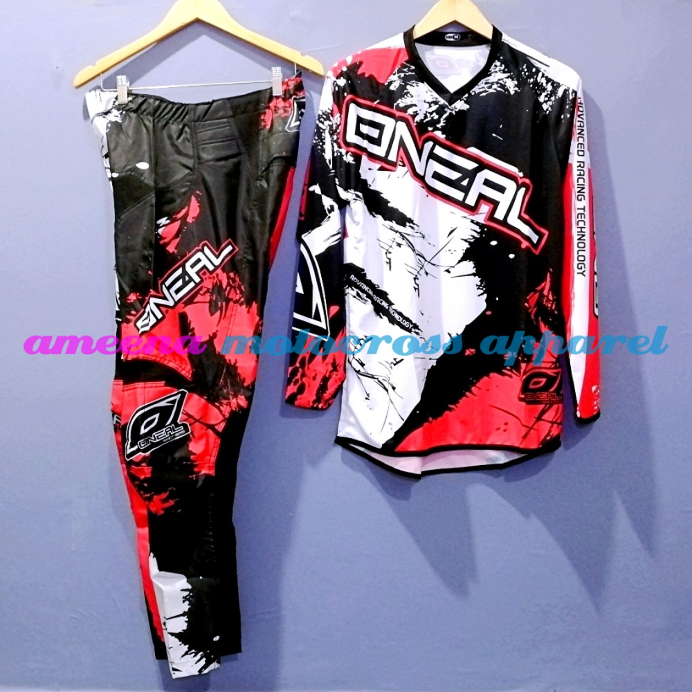 Jerseyset Cross, Sepatu Trail &amp; Sarung Tangan Motocross Fullset - JSG011A