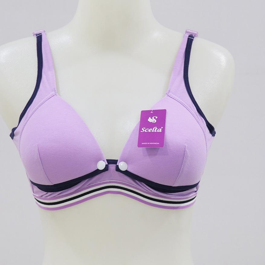 Scelta - Bra Menyusui Maternity Bh Breastfeeding Katun Halus Busa Tipis Sce M 1720