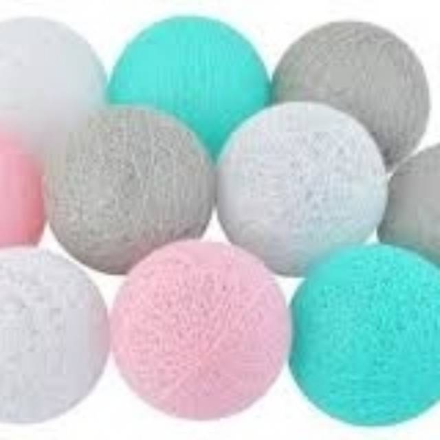 

cotton ball light warna pastel