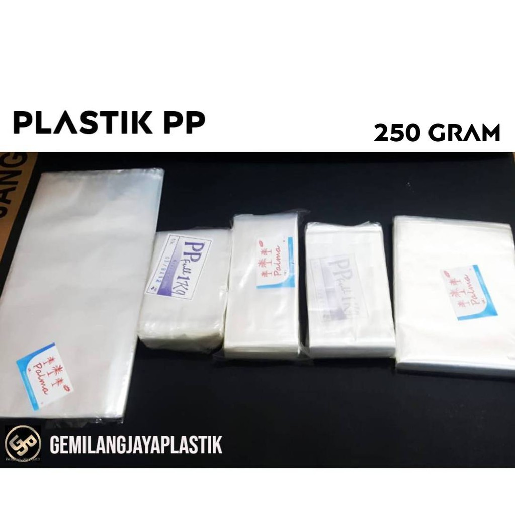 Plastik PP bening - kantong kemasan kue isi -/+ 250gram