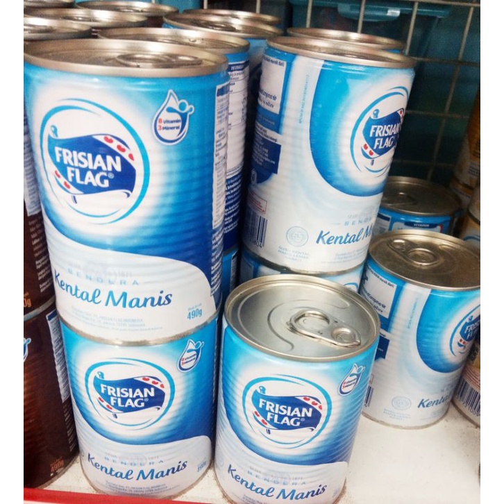 

susu bendera frisianflag kaleng susu kental manis putih 490g