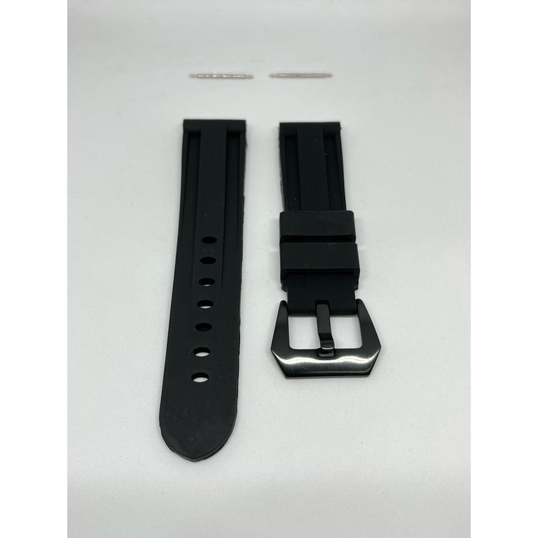 STRAP PANERAI / TALI JAM PANERAI 22mm 24mm STRAP UNIVERSAL  Silicone Rubber LUMINOR PANERAI  Color silikon karet Strap kulit silikon premium Amazfit samsung Xiaomi band