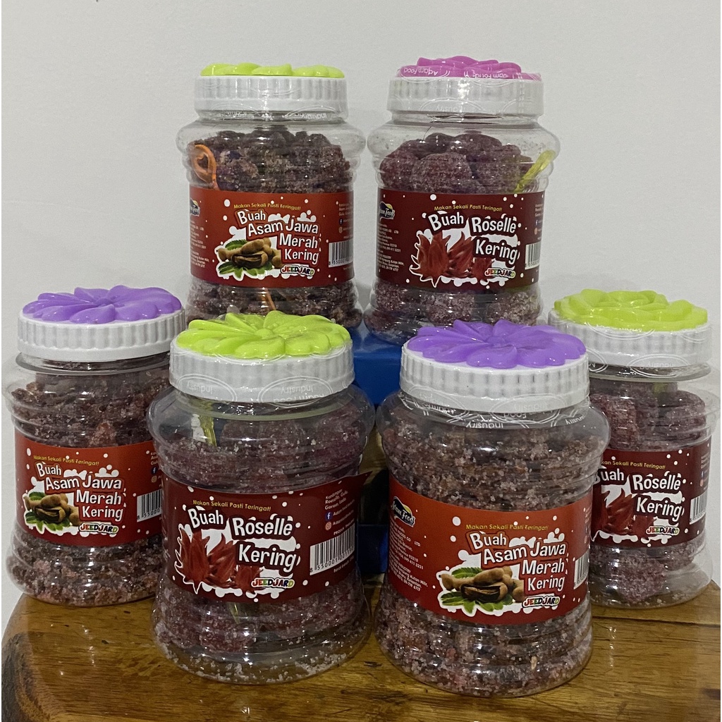 

Jeedjard Buah Mangga Merah Kering, Asam Thamarin Kering, Buah Rosella Kering Isi 250gr