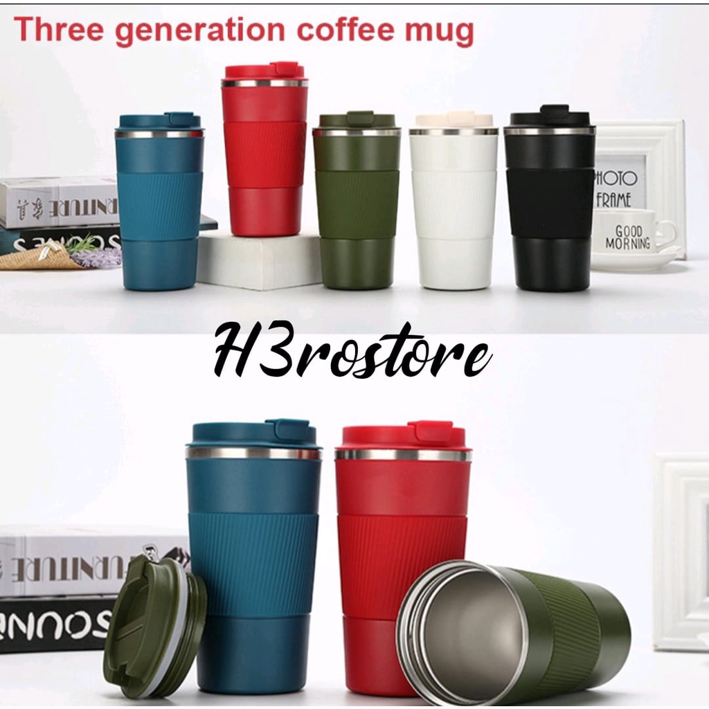 NEW-TERMOS COFFE 510ML Coffee Thermos Mug Portable Double Stainless Steel Mug with Non-Slip Case Car Vacuum Flask Travel Insulated Bottle