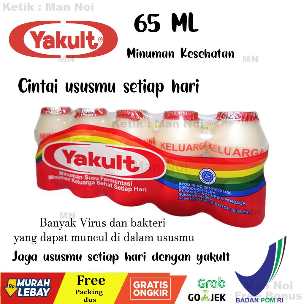 

Yakult minuman susu fermentasi prebiotik.|minuman kesehatan. isi 5pcs.Man Noi