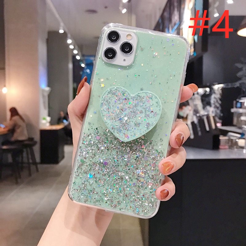 Love Popsocket Soft Case HP Samsung A30 A20 A50 A50S A30S A10 A10S A70 A12 A20S Casing Xiaomi Redmi 9 Note 9 10 Pro