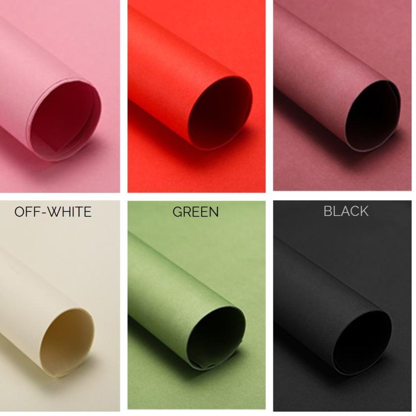

IDDA 1 Pack Isi 5 Kertas Kado Polos Wrapping Paper Natal Lebaran Putih Hitam Merah Hijau Abu Biru Coklat Original Product