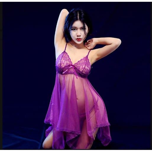 cd 571Lingerie Night Dress / Lingeria Hight Quality / Lingeria Tidur Sexy - Hitam