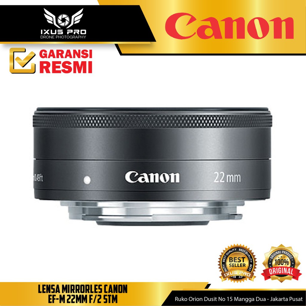 Canon EF-M 22mm F2 STM - Lensa Canon 22mm F2 STM