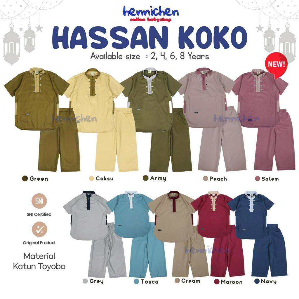 PROMO 7.7 PROMO BAJU LEBARAN MAKAREEM HASSAN | Setelan Koko Anak laki-laki (2 Tahun- 8/9 Tahun) SETELAN BAJU LEBARAN ANAK OVIKIDS