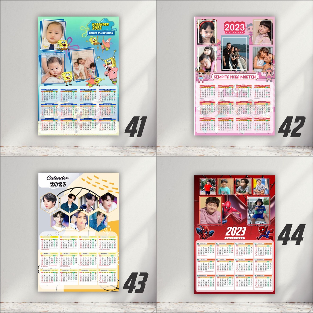 KALENDER 2023 CUSTOM FOTO,TANPA PO BISA COD/BAYAR DITEMPAT