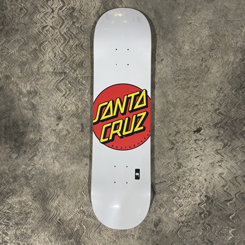 Skateboard SANTA CRUZ red dot classic white deck original