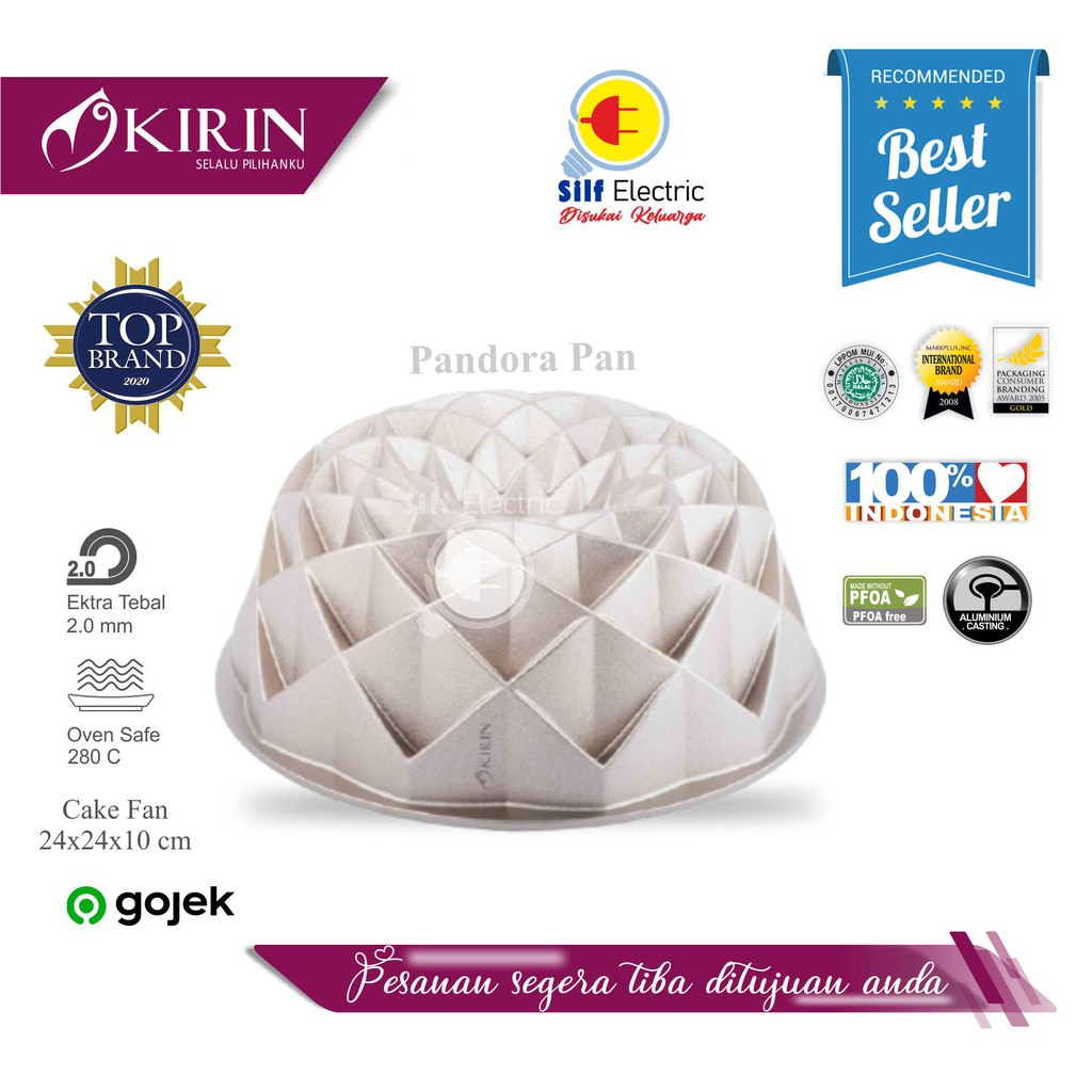 KIRIN Loyang Kue Premium CAKE PAN DIE CAST PANDORA Cetakan Kue - TERMURAH