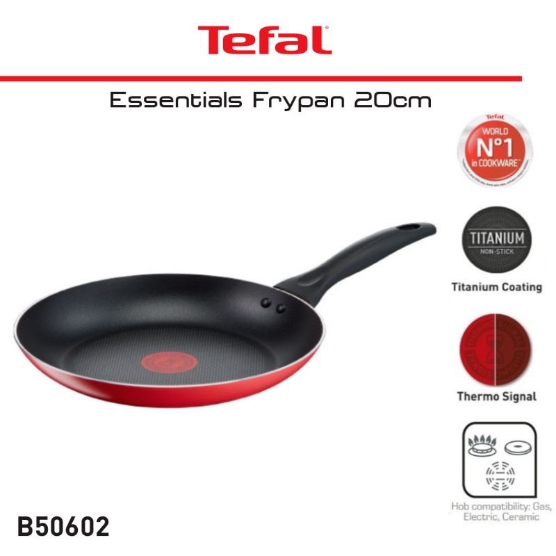 Tefal Essentials Cooking Deep Frypan 20cm 24cm Panci Wajan Anti Lengket