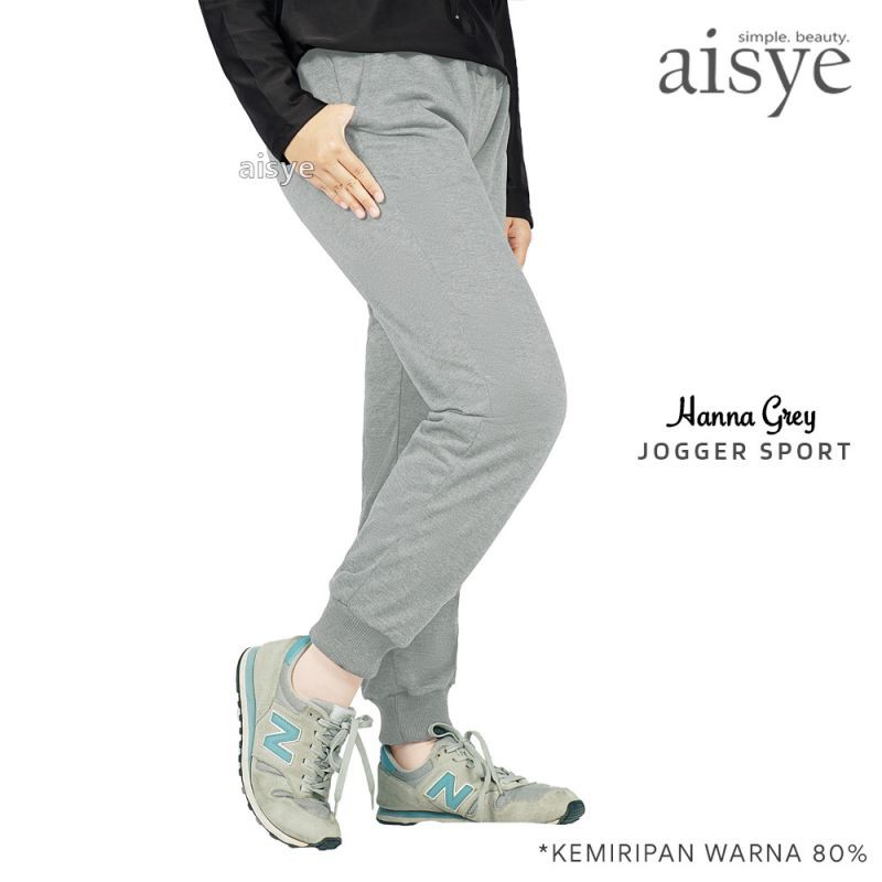 Celana Jogger Pants Sporty Aisye Wanita Korean Style Joger Training Panjang Sport Cewek Babyterry