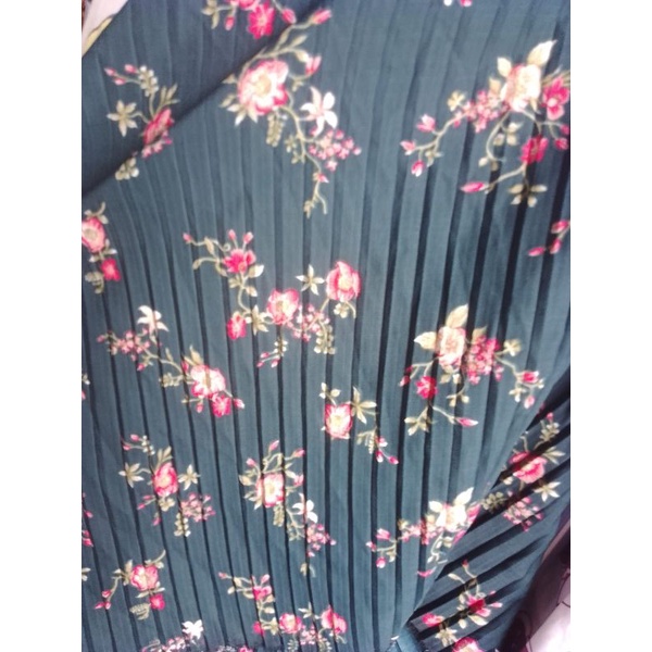 Bahan kain meteran Plisket motif St450Ddm harga per 0,5 meter