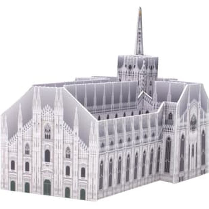 DIY Miniatur Papercraft Gereja Katedral Milan Versi Mini