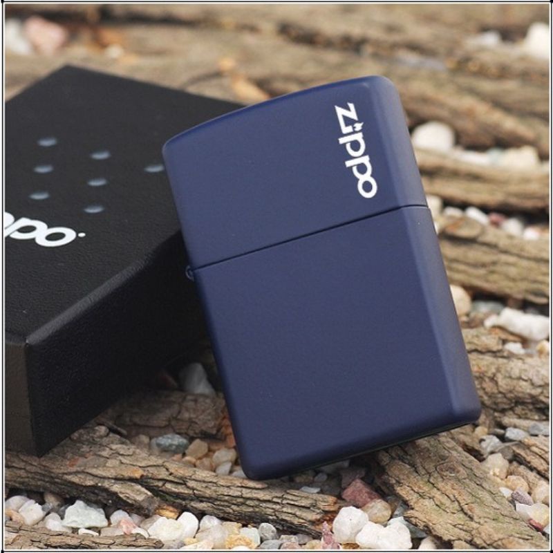 KOREK API ZIPPO MATTE BIRU NAVY BOX EXSLUSIVE