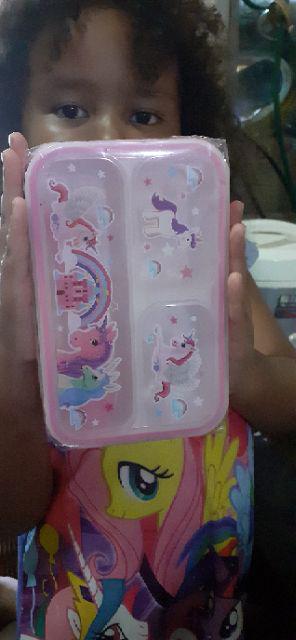 Kotak Makan Anak Karakter Pony Tsum Doraemon Spiderman Cars Lunch Box Tempat Makan Mini Bento Bekal