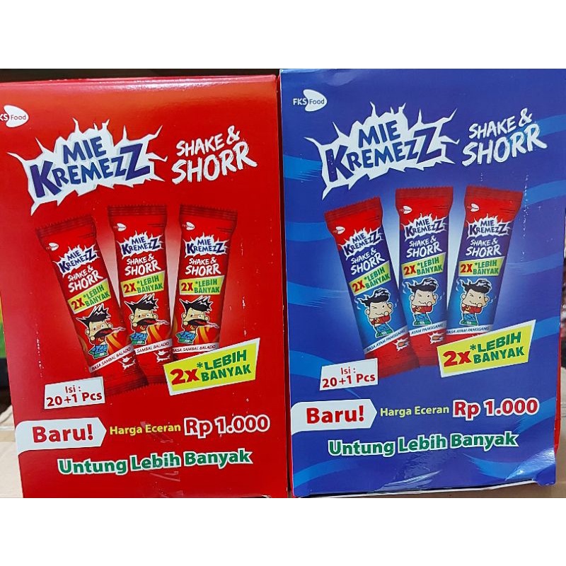 

Mie Kremez Shake & Shorr 1 box isi 21pcs