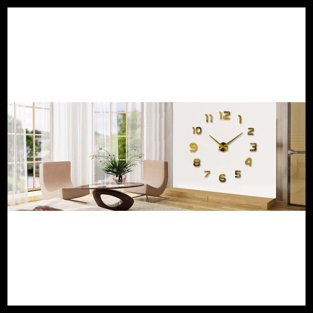 Taffware Jam Dinding Besar DIY Giant Wall Clock Quartz Creative Design 80-130cm DIY-105 Bla Grab