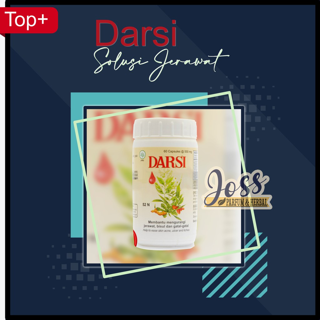 Obat Jerawat Punggung Darsi bisul, gatal, bruntusan ampuh, sirkulasi darah lancar 60 kapsul BPOM