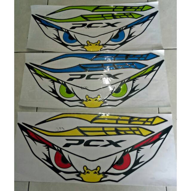 Sticker Variasi Motor Honda Pcx Mata Elang Lampu Depan Shopee Indonesia