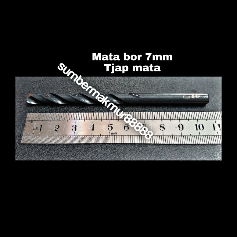 Mata Bor Besi 7 mm HSS untuk Pengeboran Logam dan Baja Ringan